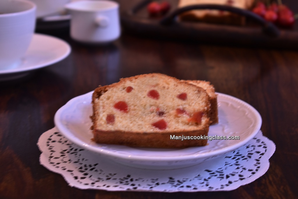 cherry-almond tea cake